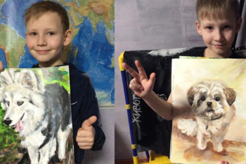 9歲繪畫天才　免費為寵物作畫　唯一要求：請捐食物給浪浪